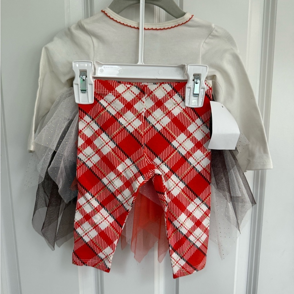 Bonnie Jean Red and White Plaid Infant Dress - Picture 2 of 3
